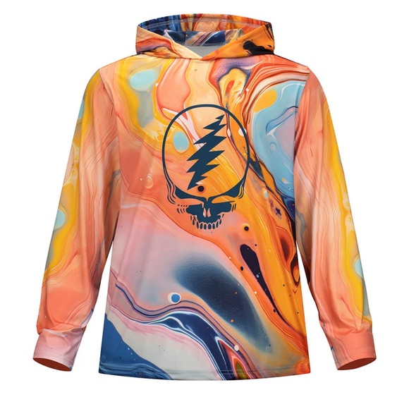NWT Men’s Grateful Dead UPF 50 Hoodie Sz. M Meisei SunShield & HighIQ - Picture 1 of 13